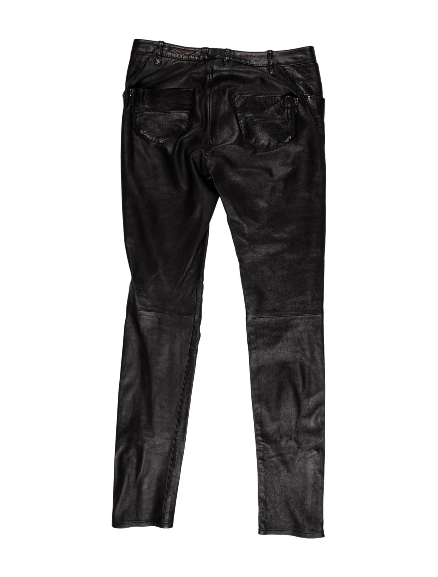 Yigal Azrouël Leather Skinny Leg Pants
