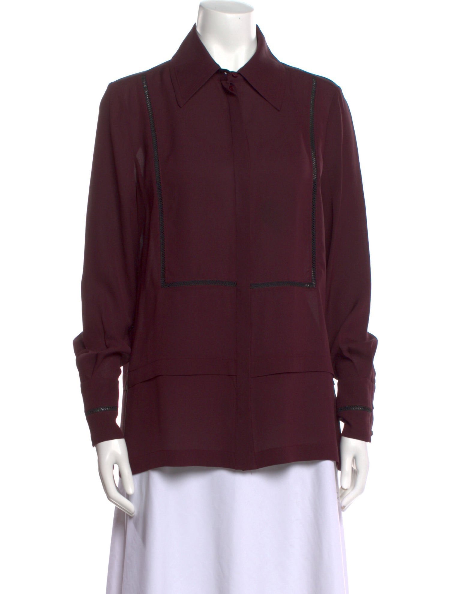 Yigal Azrouël Silk Long Sleeve Blouse