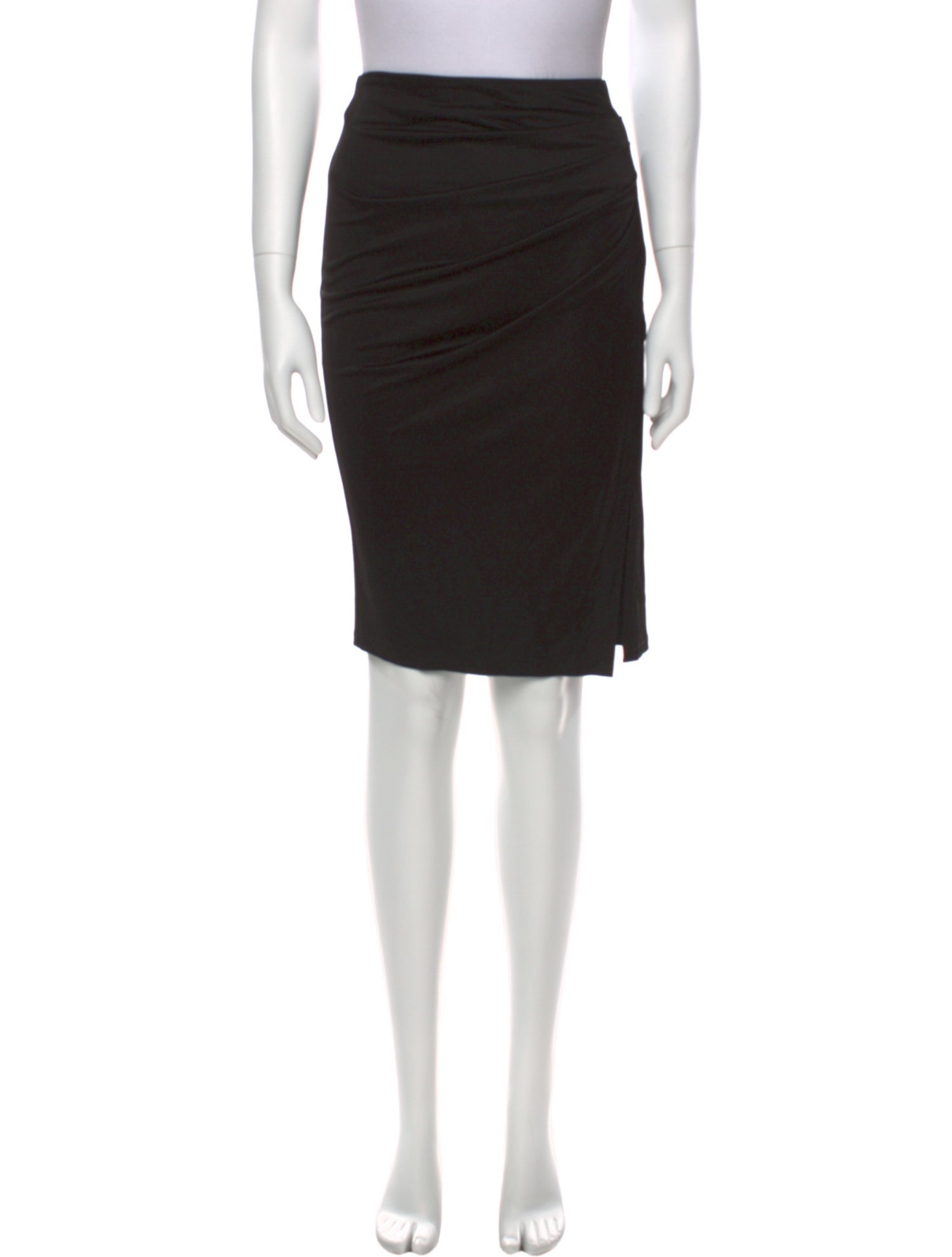 Yigal Azrouël Leather Trim Embellishment Knee-Length Skirt