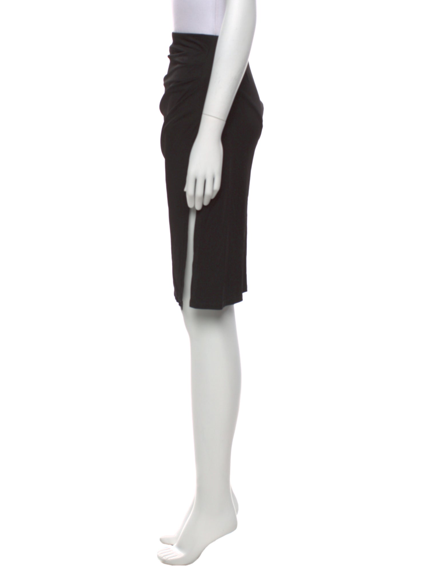 Yigal Azrouël Leather Trim Embellishment Knee-Length Skirt