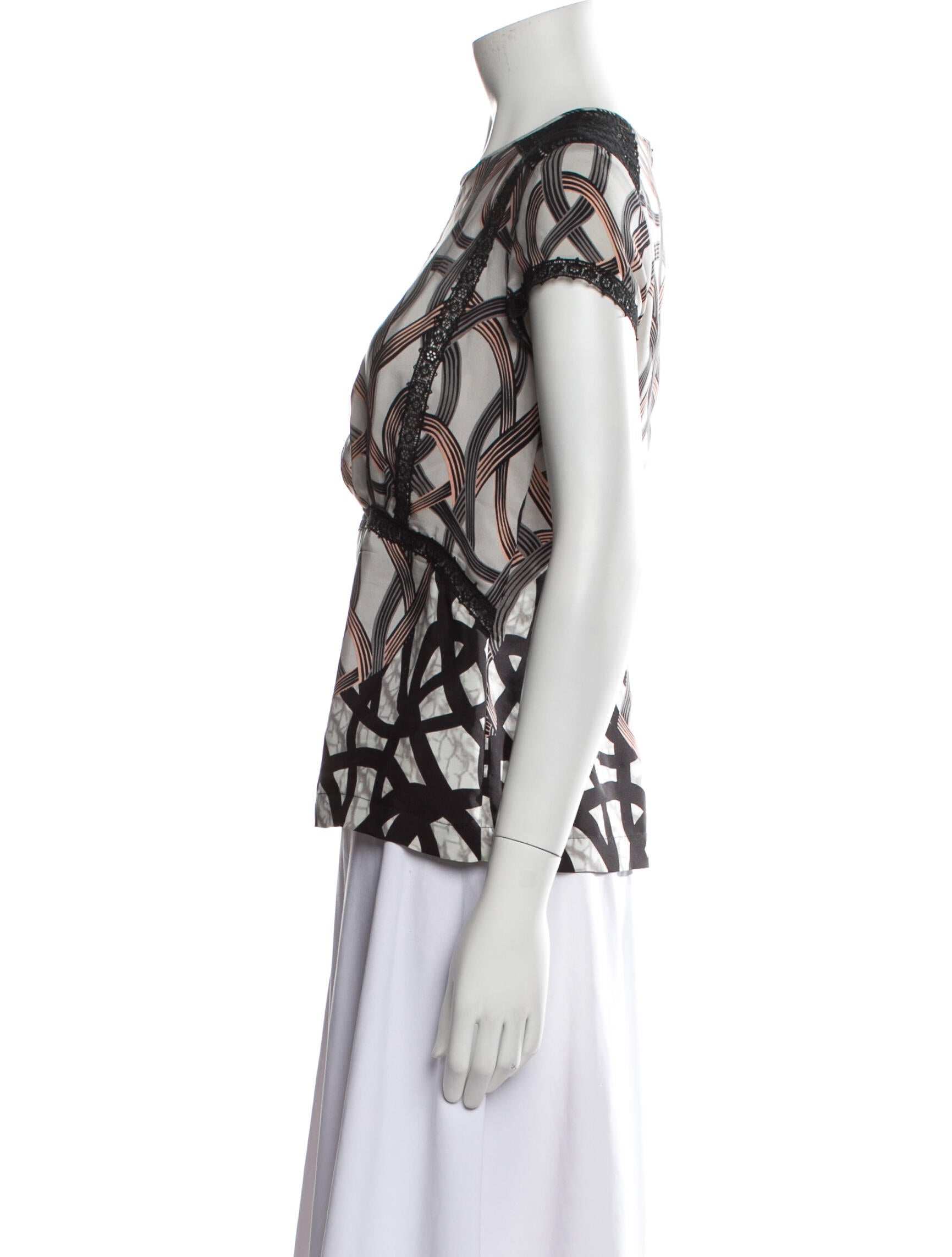 Yigal Azrouël Silk Printed Top