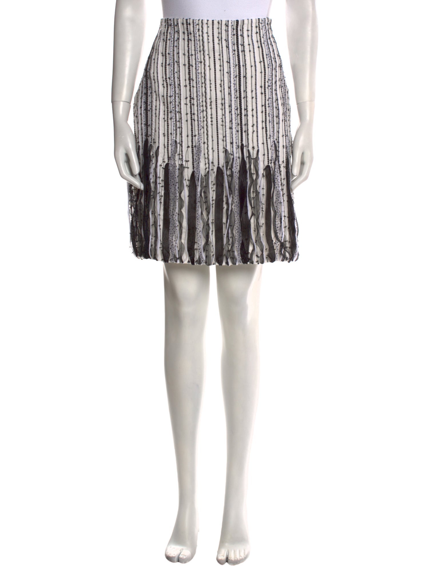 Yigal Azrouël Striped Knee-Length Skirt