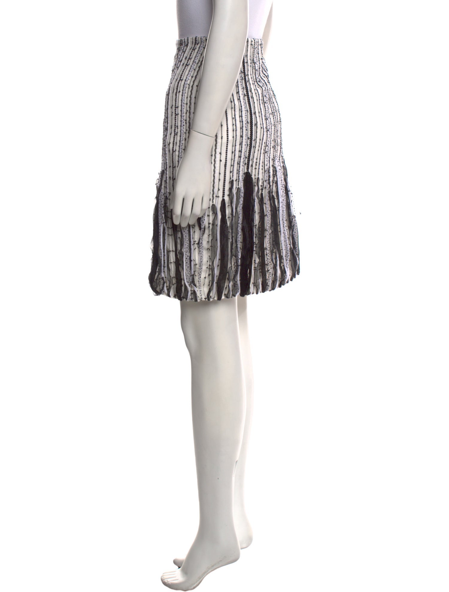 Yigal Azrouël Striped Knee-Length Skirt