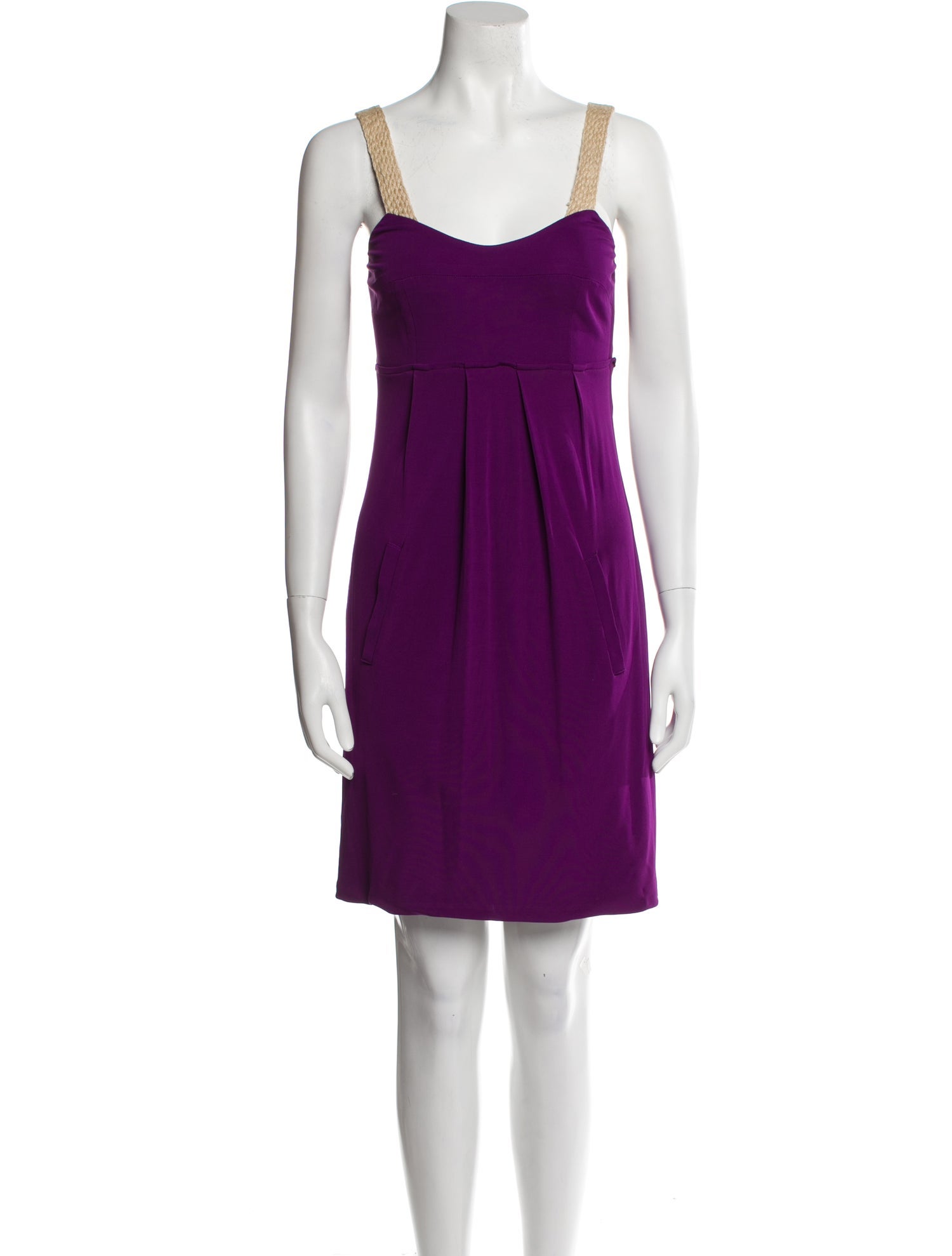 Y Yigal Square Neckline Mini Dress