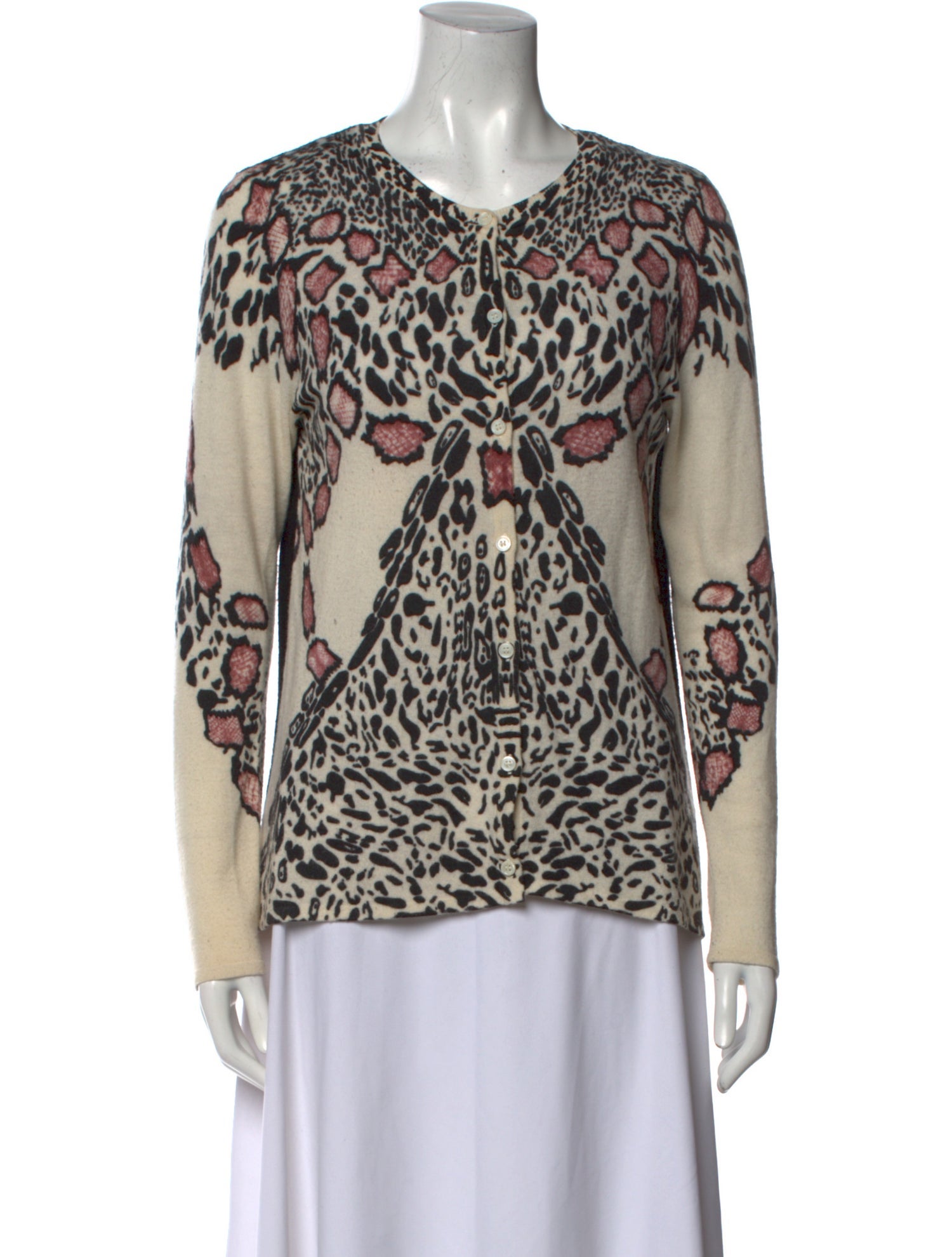 Yigal Azrouël Wool Animal Print Sweater