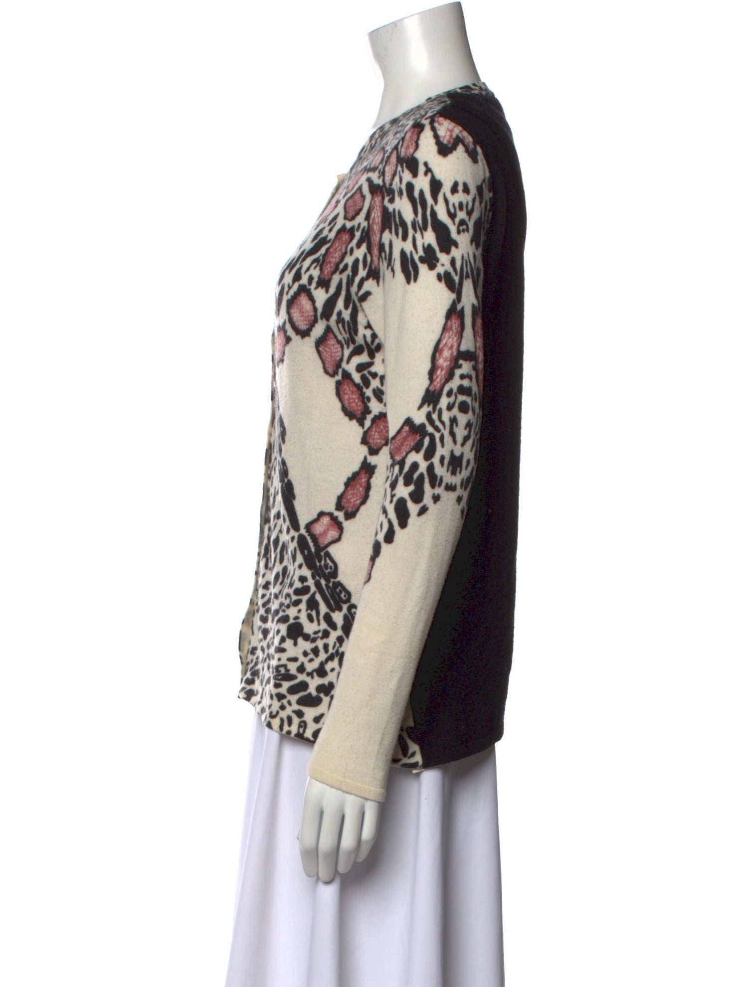 Yigal Azrouël Wool Animal Print Sweater