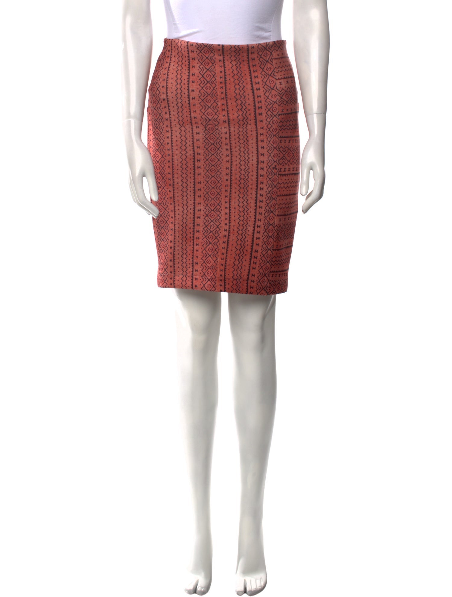 Yigal Azrouël Striped Knee-Length Skirt