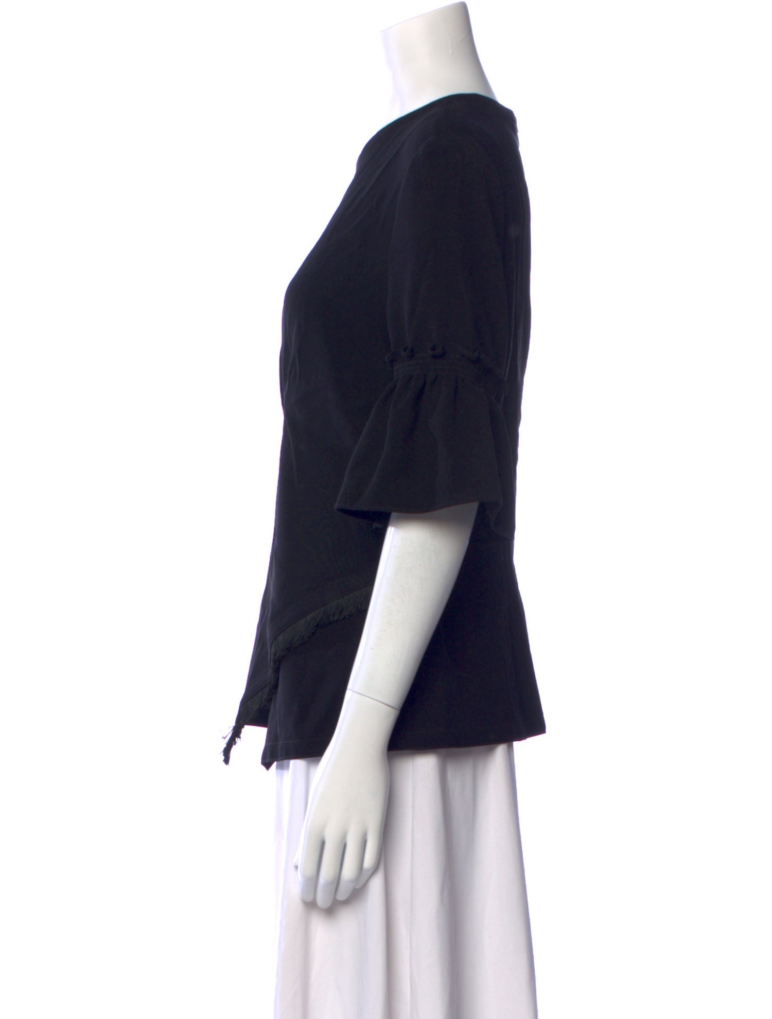 Yigal Azrouël Crew Neck Short Sleeve Blouse w/ Tags