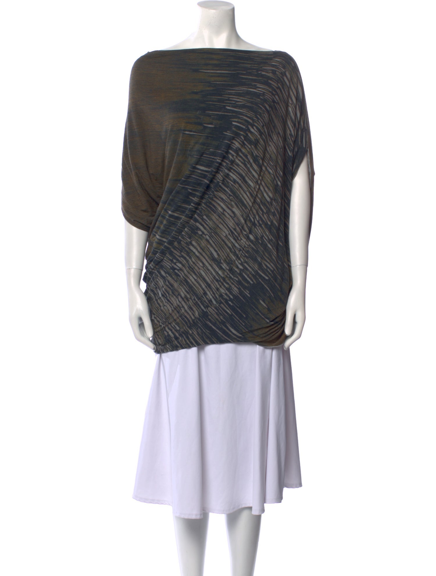 Yigal Azrouël Striped Bateau Neckline Tunic