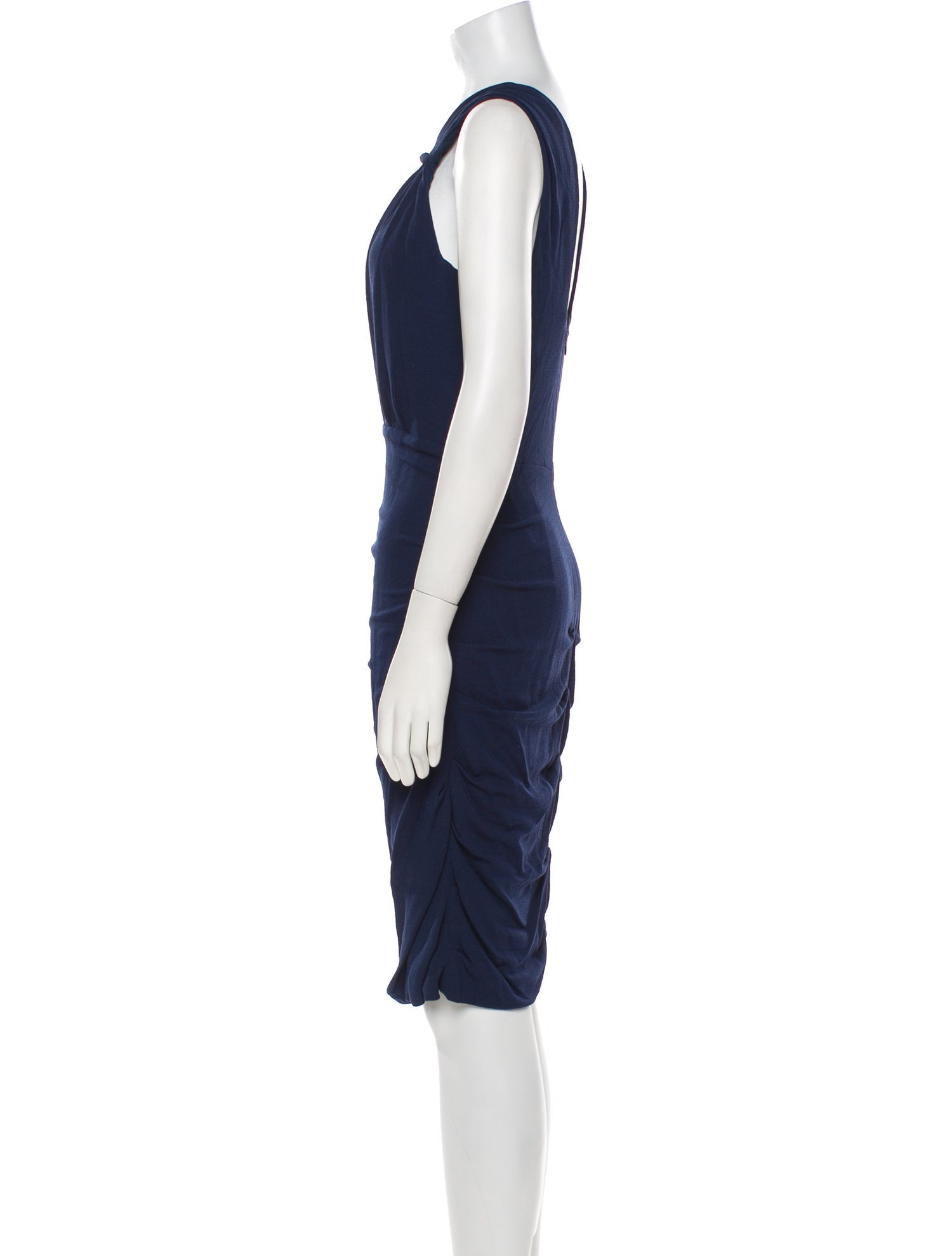 Yigal Azrouël V-Neck Knee-Length Dress