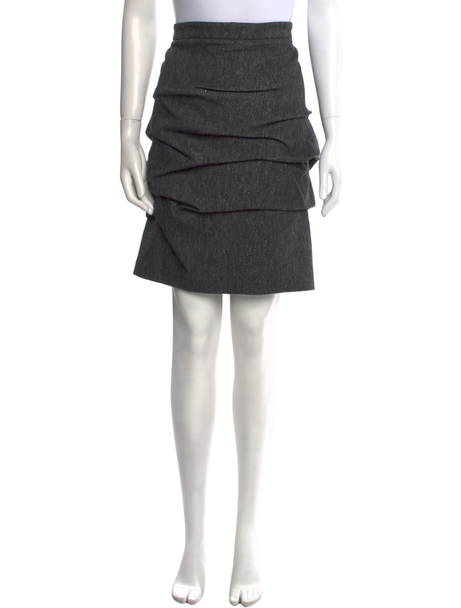 Yigal Azrouël Glitter Accents Knee-Length Skirt