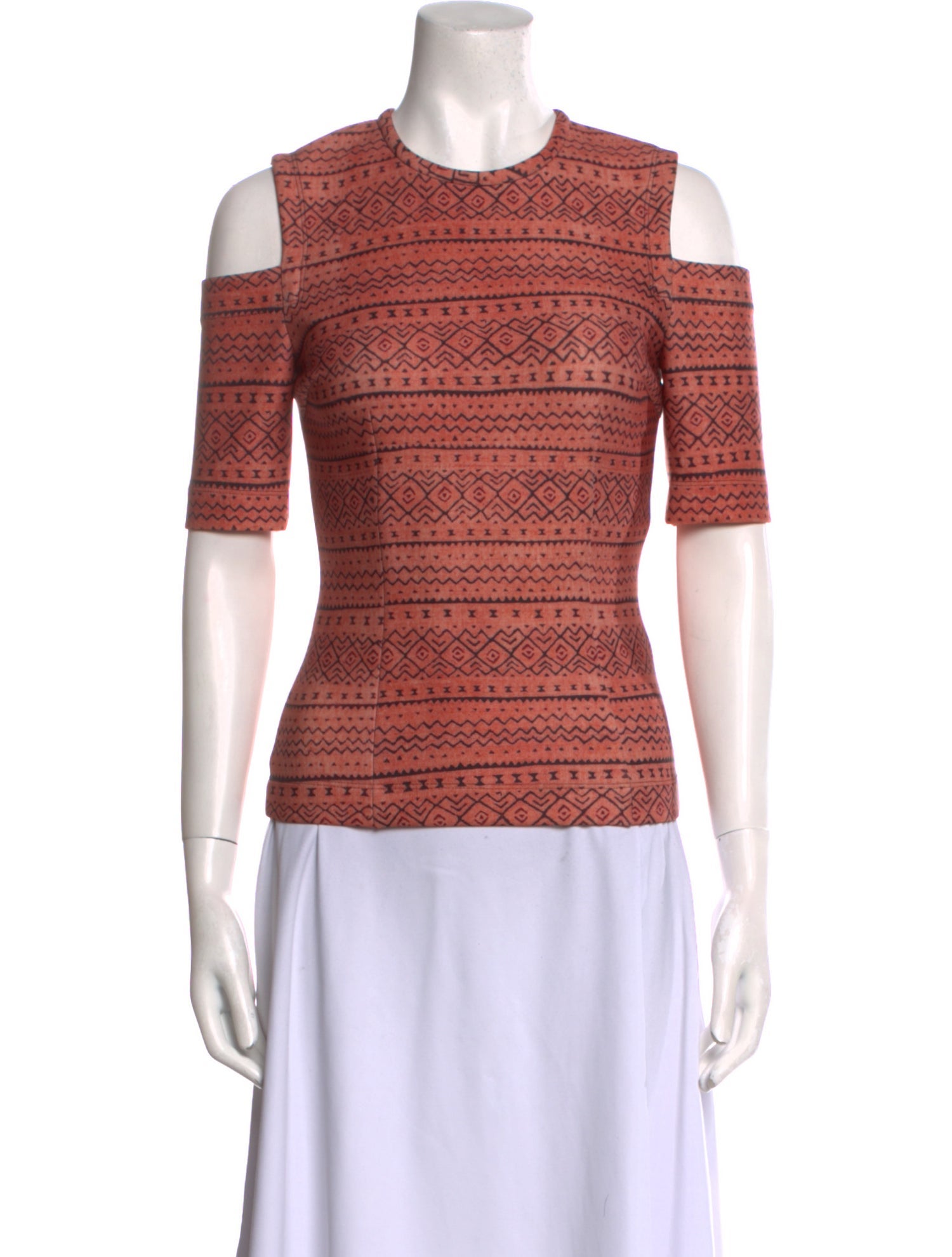 Yigal Azrouël Printed Crew Neck Top