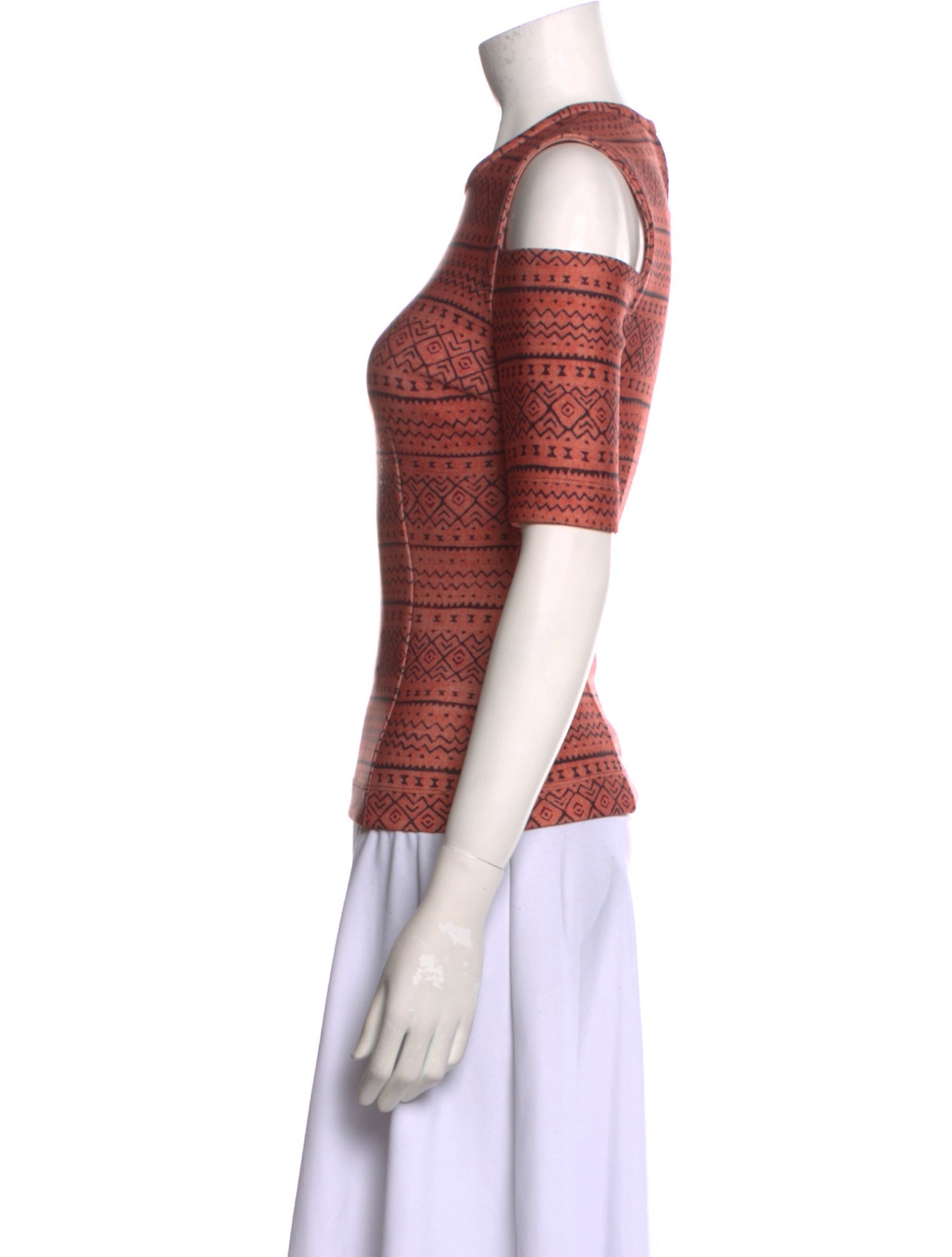 Yigal Azrouël Printed Crew Neck Top