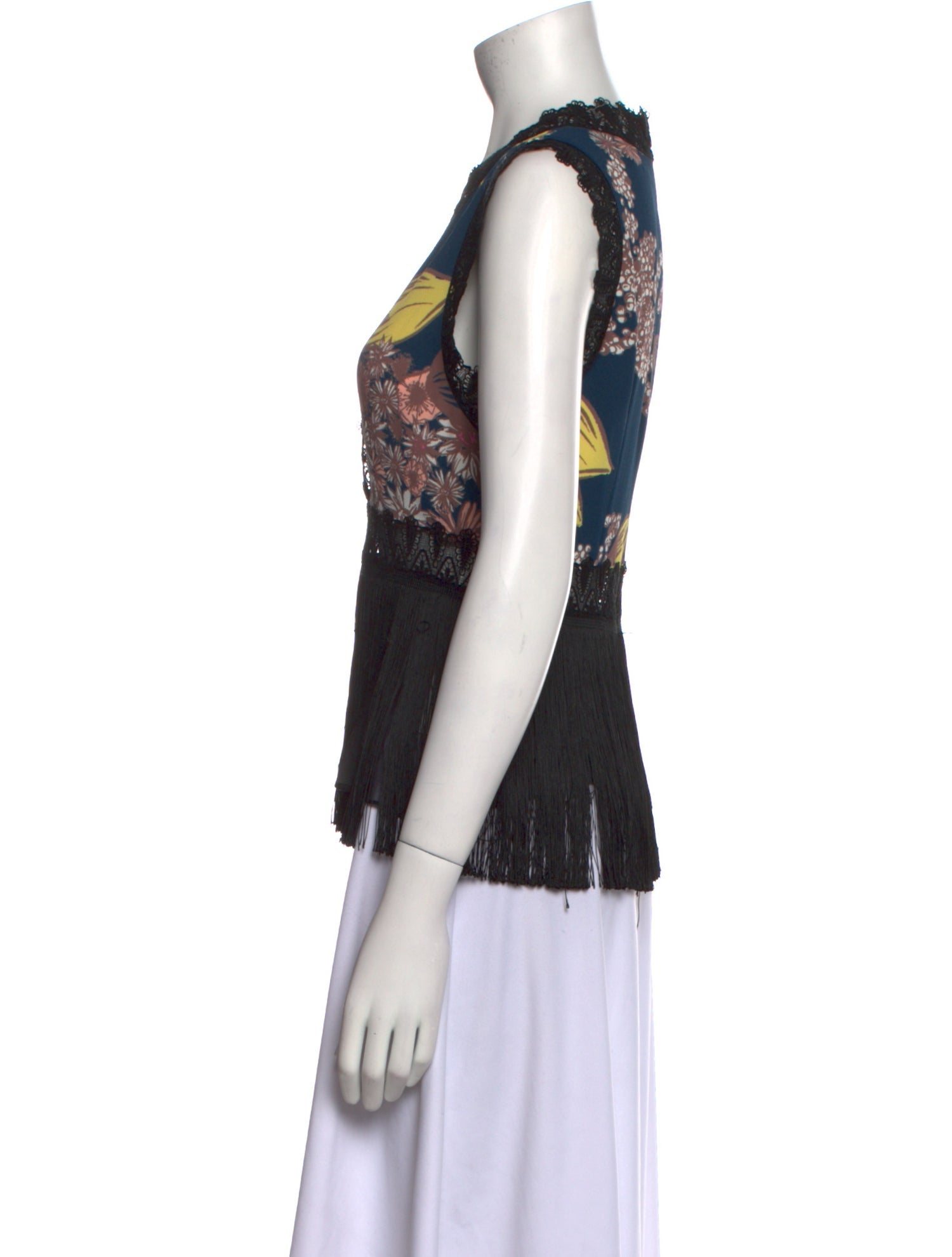 Yigal Azrouël Printed V-Neck Top