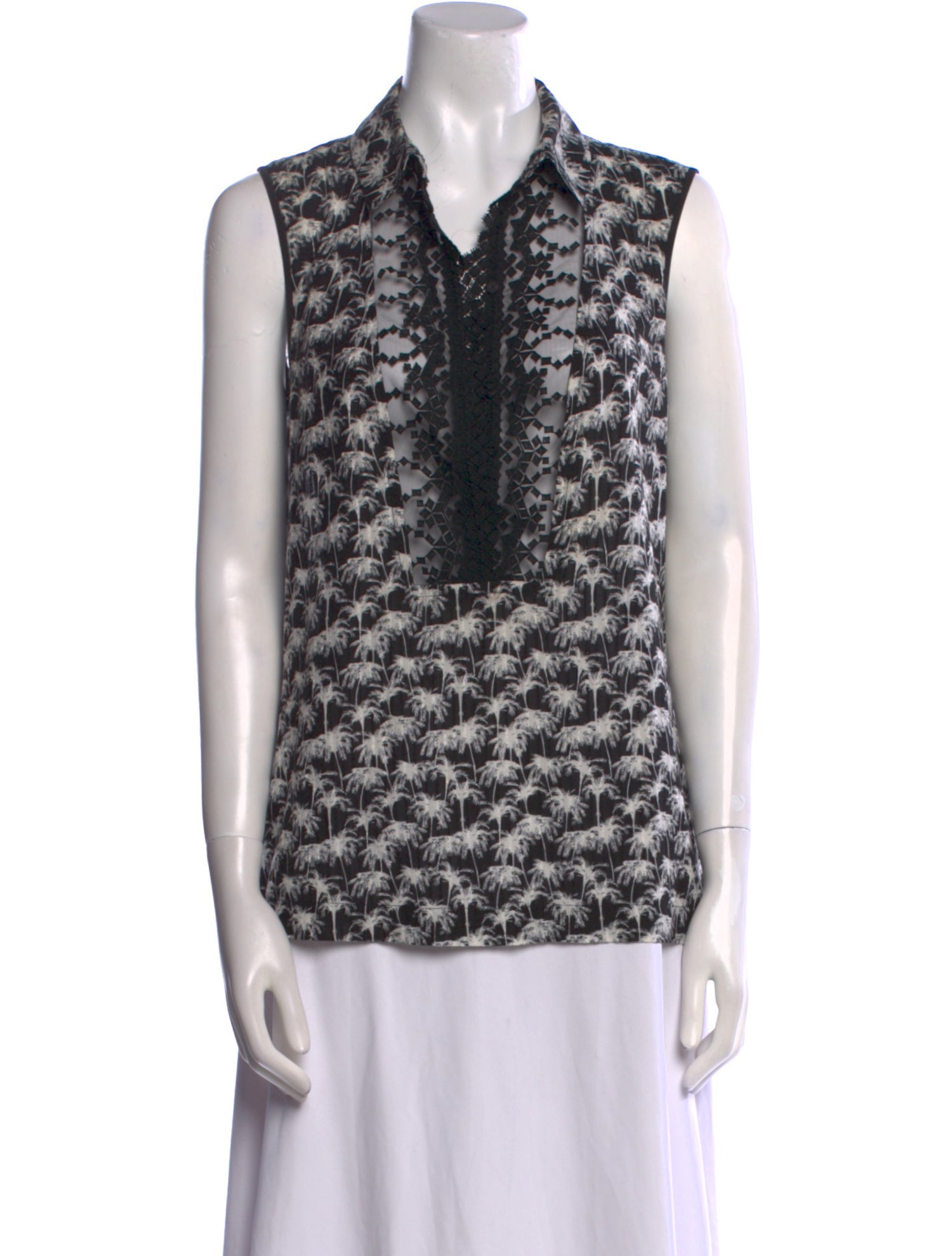 Yigal Azrouël Printed V-Neck Blouse