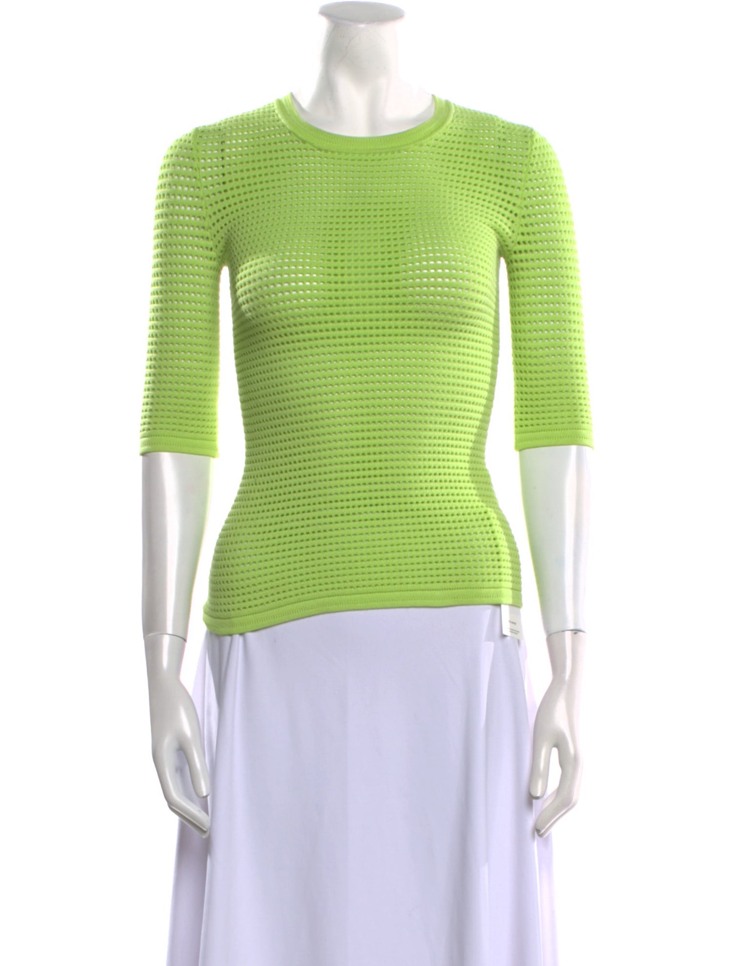 Yigal Azrouël Crew Neck Three-Quarter Sleeve Top