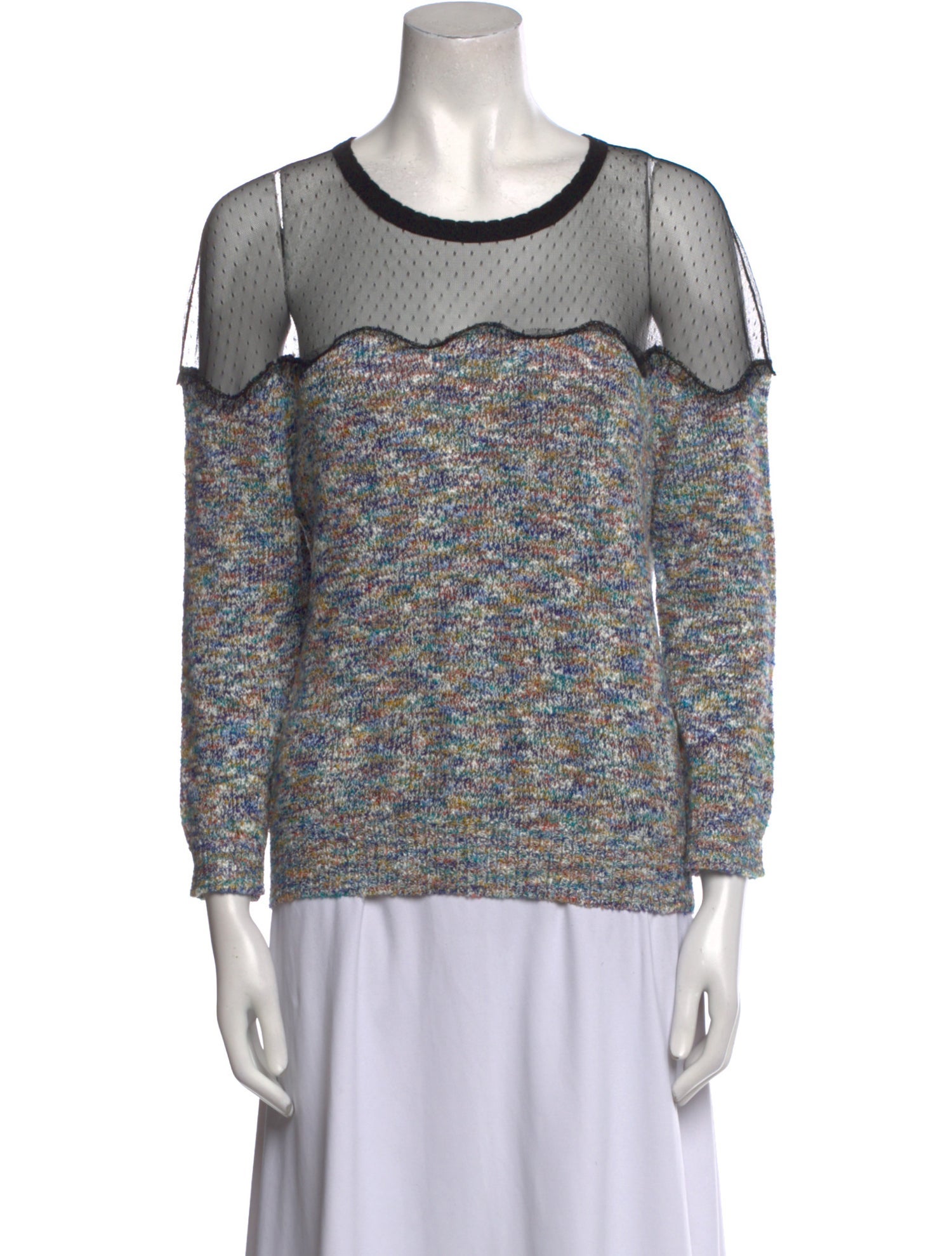 Yigal Azrouël Printed Scoop Neck Sweater