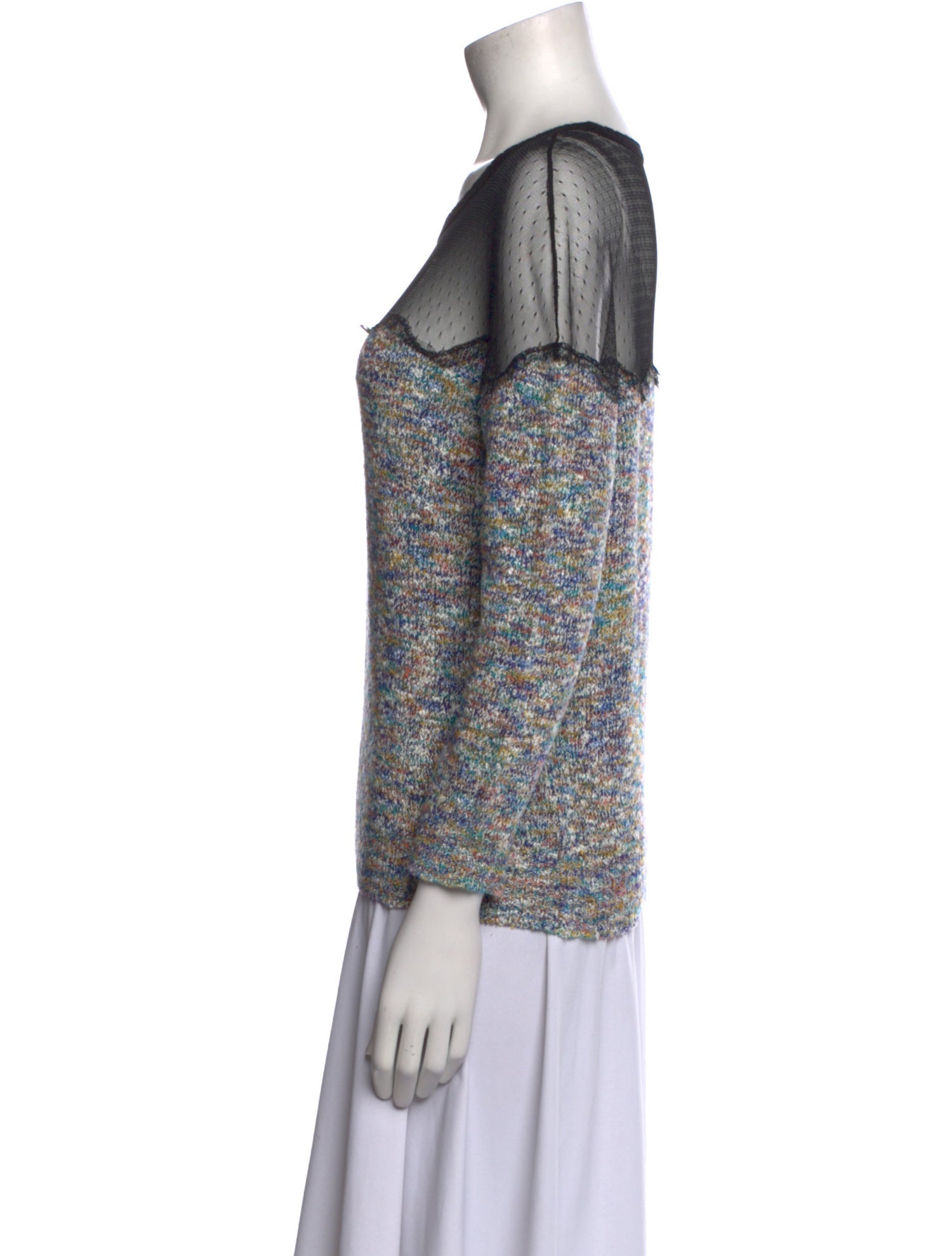 Yigal Azrouël Printed Scoop Neck Sweater