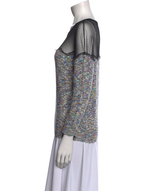 Yigal Azrouël Printed Scoop Neck Sweater