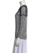 Yigal Azrouël Printed Scoop Neck Sweater