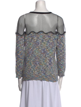 Yigal Azrouël Printed Scoop Neck Sweater