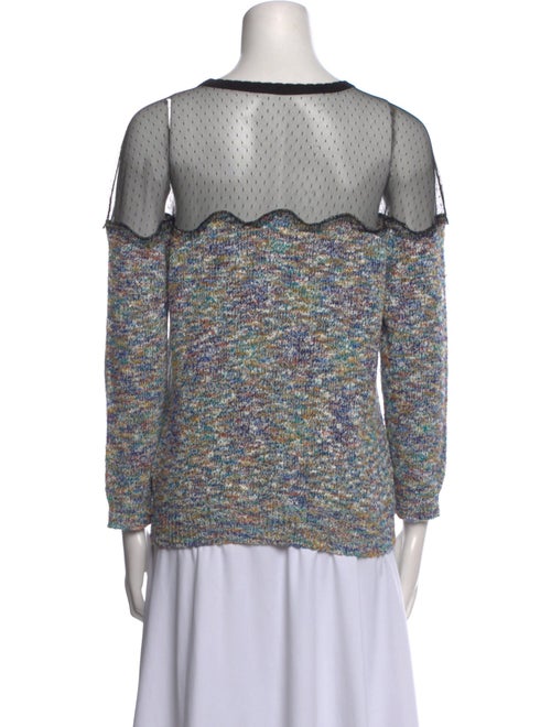 Yigal Azrouël Printed Scoop Neck Sweater