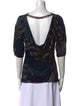 Yigal Azrouël Printed Bateau Neckline Blouse