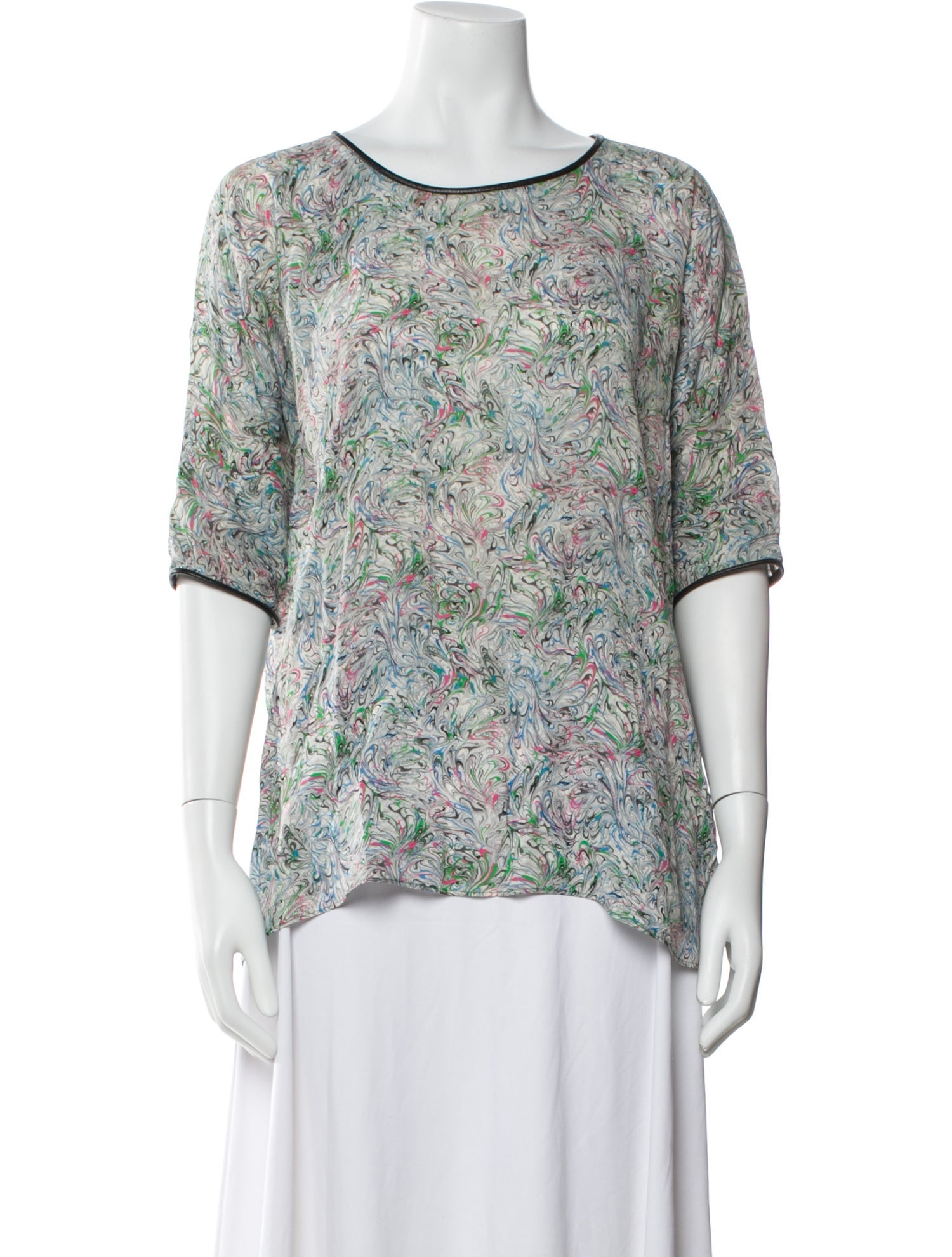 Yigal Azrouël Silk Printed Blouse