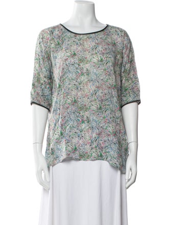 Yigal Azrouël Silk Printed Blouse