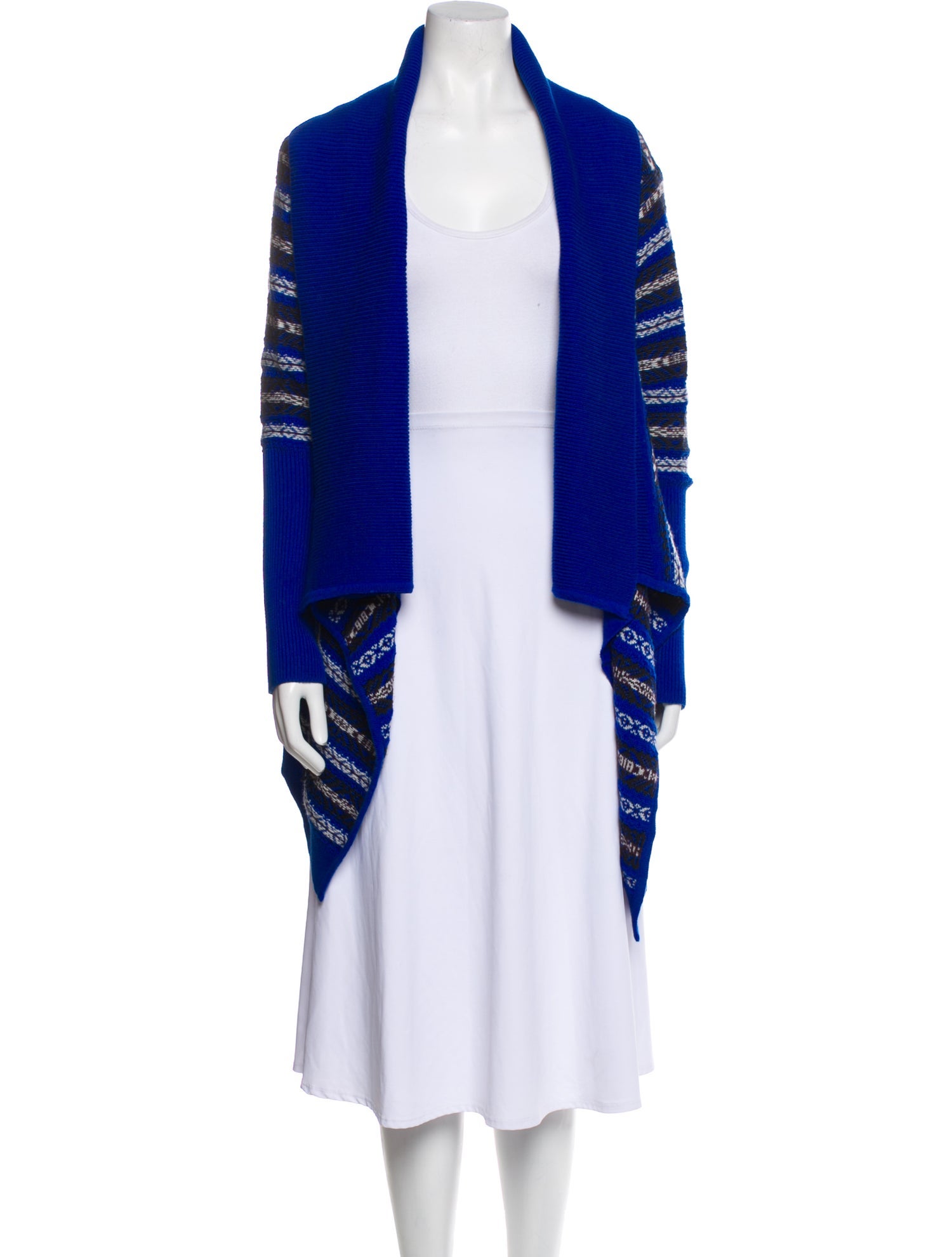 Yigal Azrouël Striped Open Front Sweater