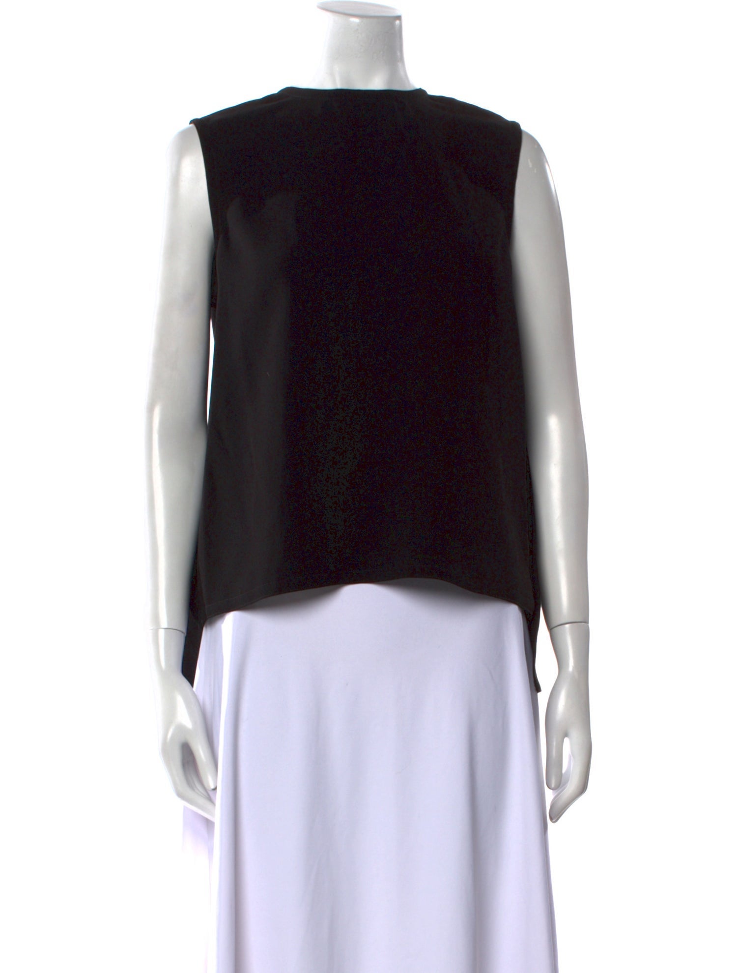 Yigal Azrouël Bateau Neckline Sleeveless Crop Top