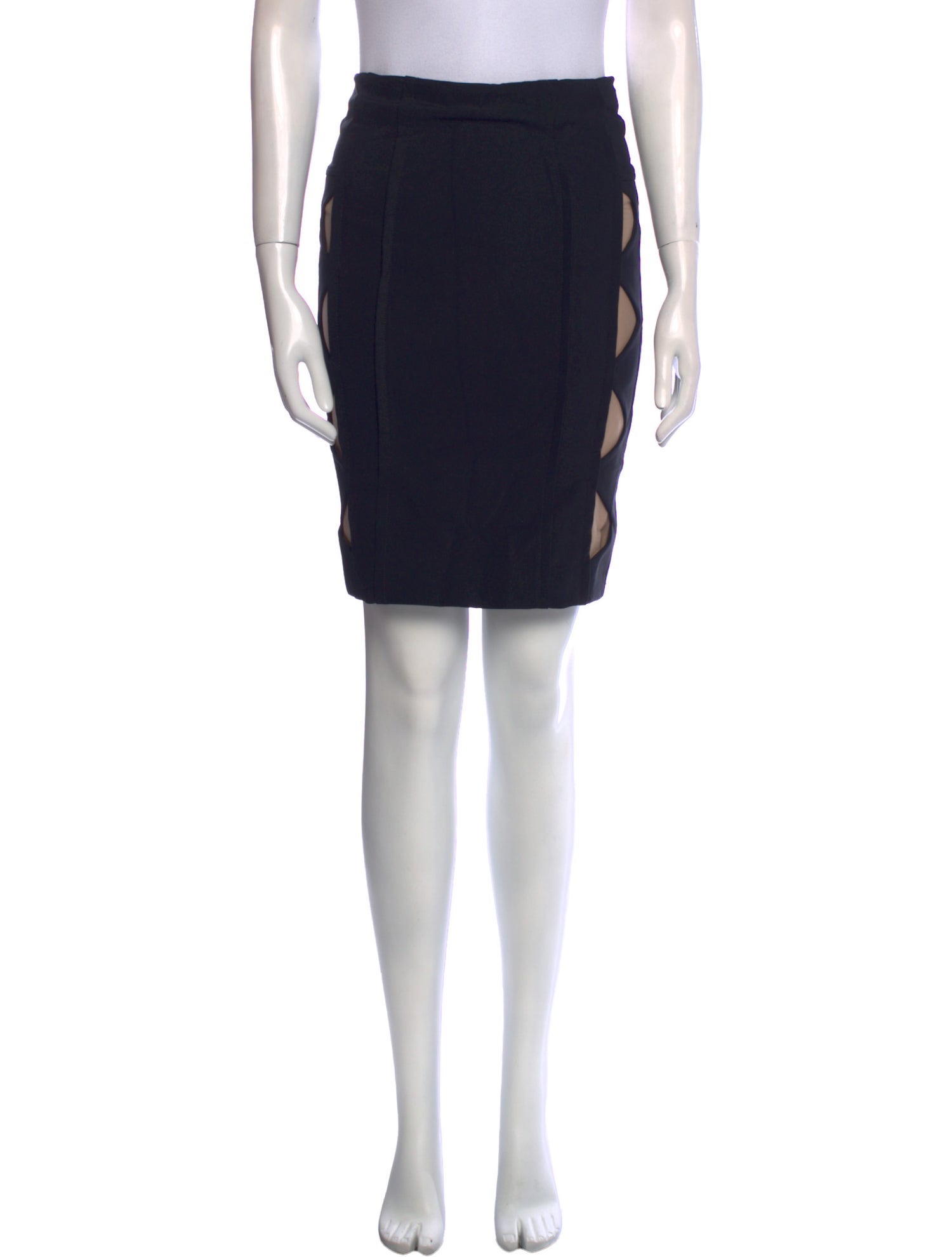 Yigal Azrouël Cutout Accent Knee-Length Skirt
