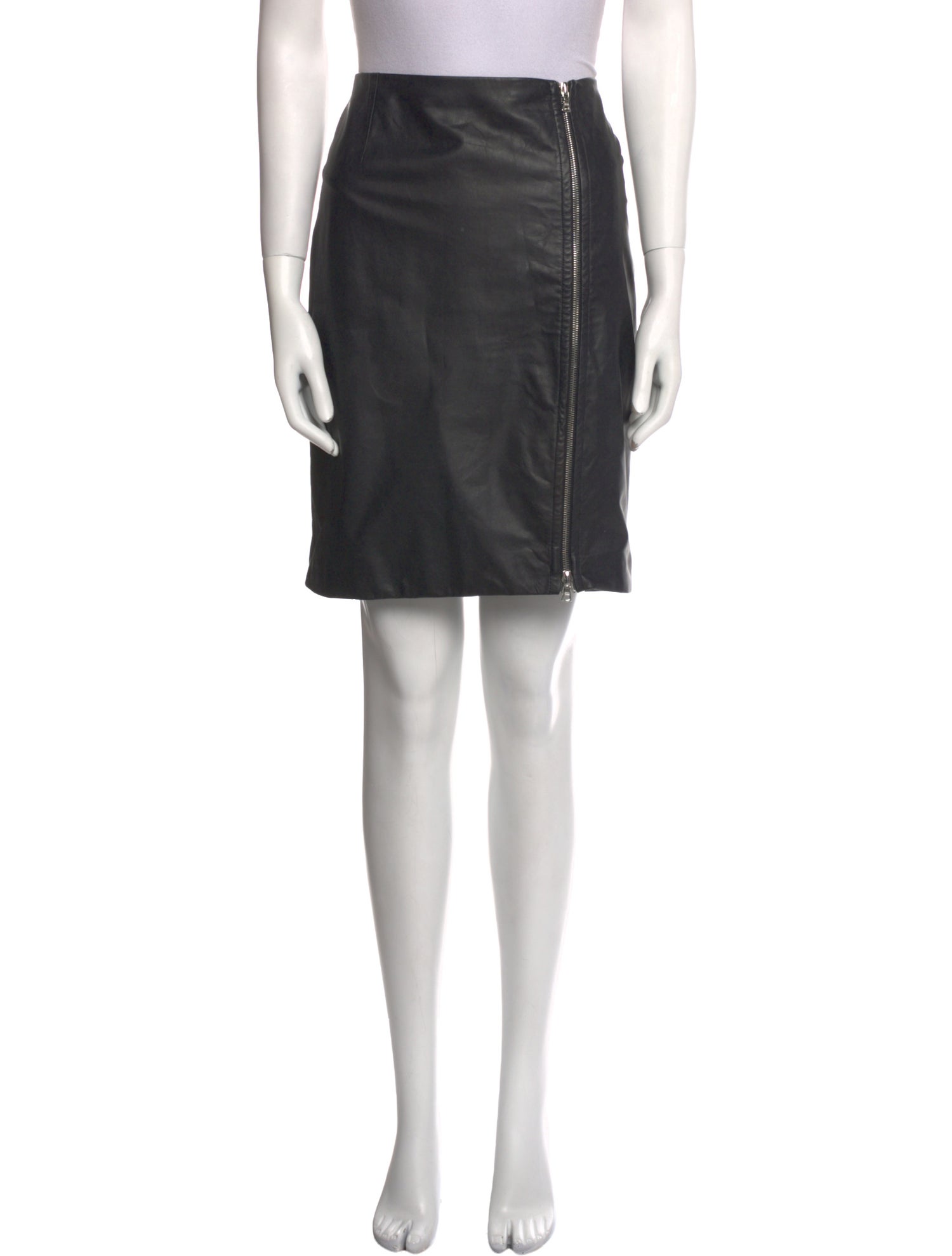 Yigal Azrouël Lambskin Knee-Length Skirt