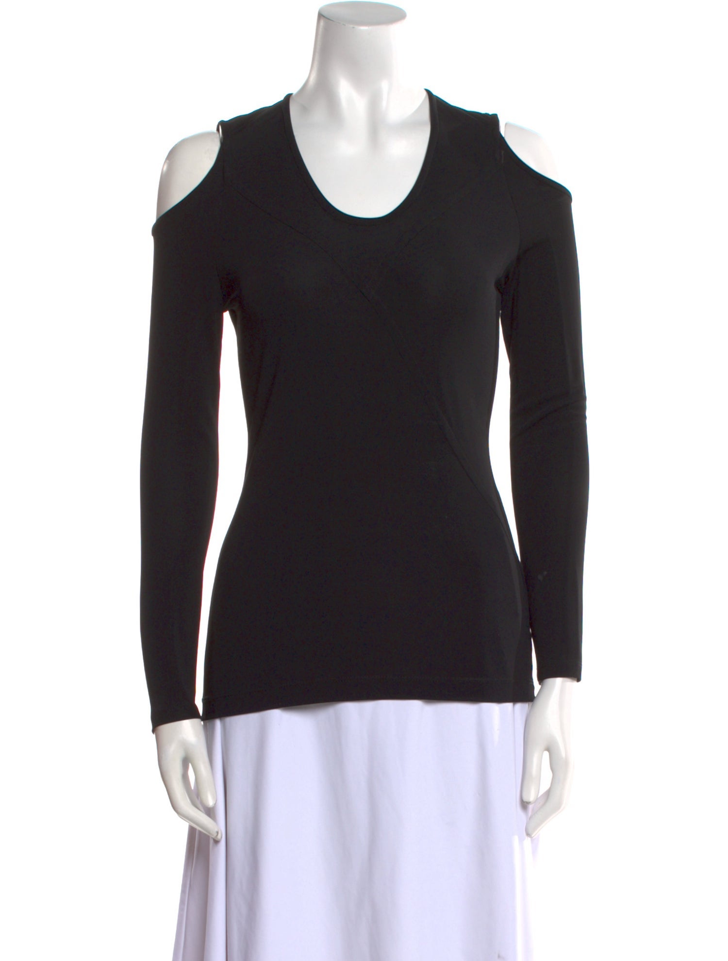 Yigal Azrouël Scoop Neck Long Sleeve Top