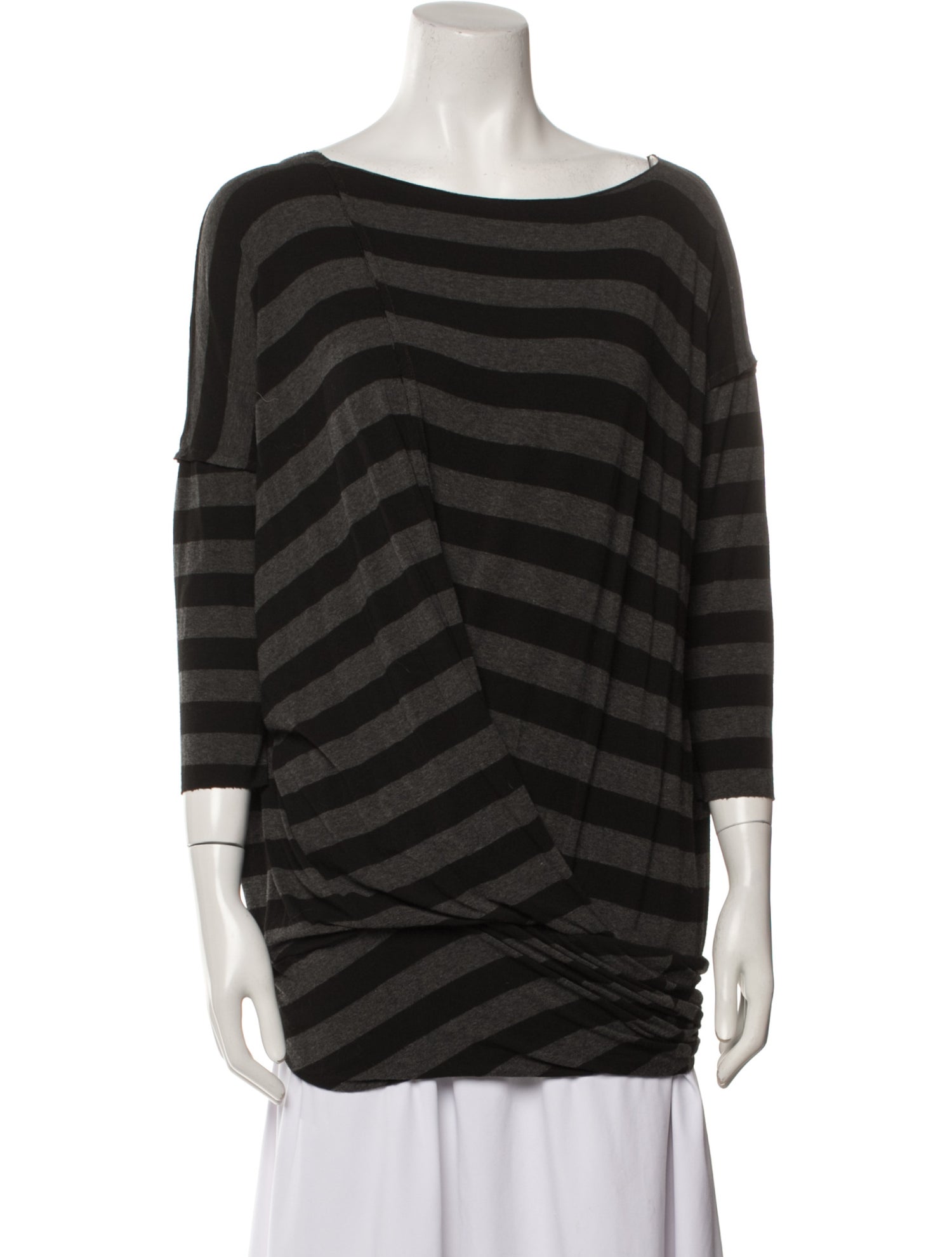 Yigal Azrouël Striped Bateau Neckline Tunic
