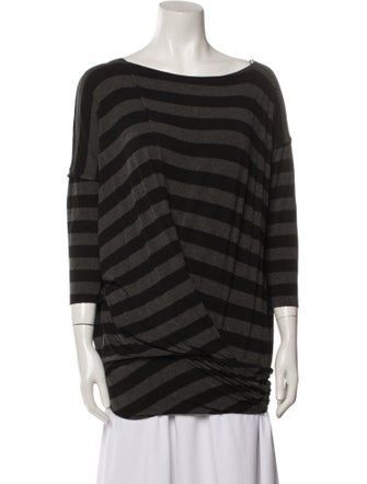 Yigal Azrouël Striped Bateau Neckline Tunic