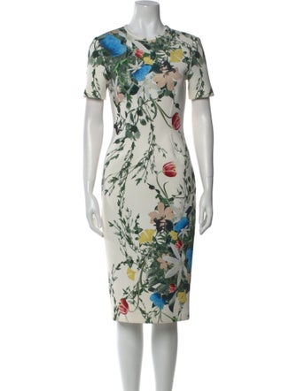 Yigal Azrouël Floral Print Midi Length Dress