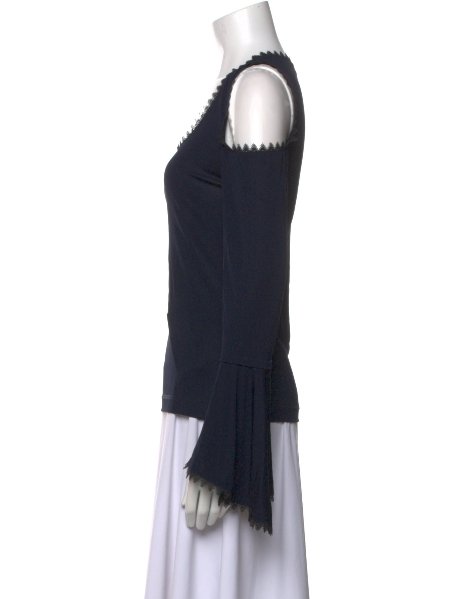 Yigal Azrouël Scoop Neck Long Sleeve Top