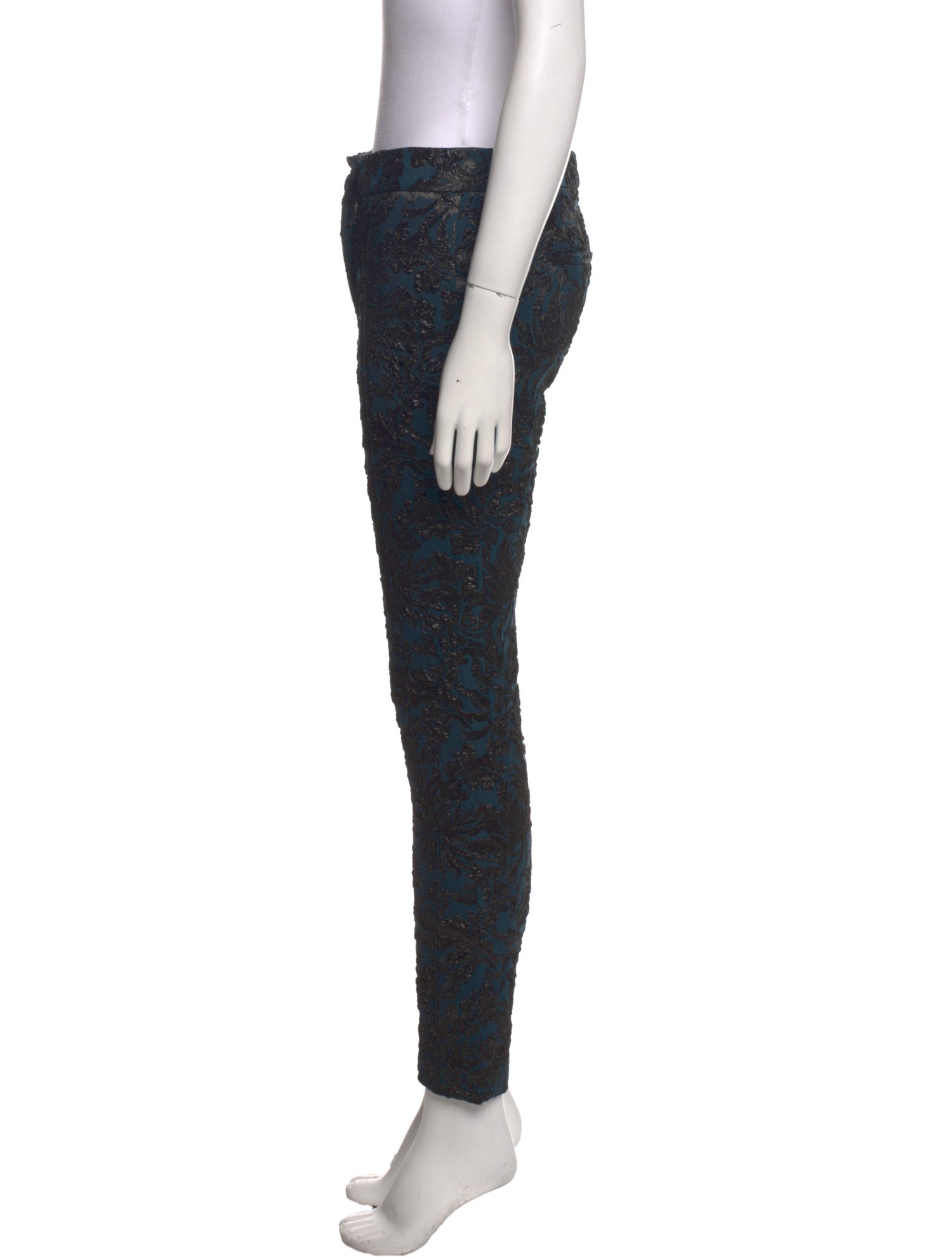 Yigal Azrouël Floral Print Skinny Leg Pants