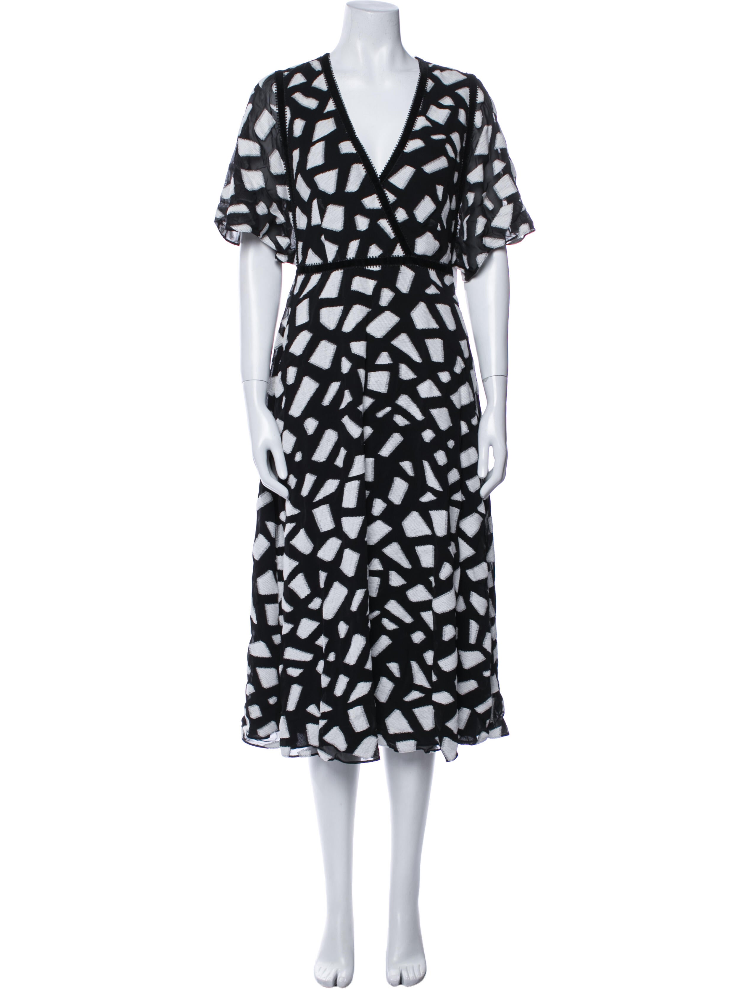 Yigal Azrouël Printed Midi Length Dress