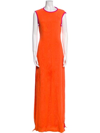 Yigal Azrouël Crew Neck Long Dress