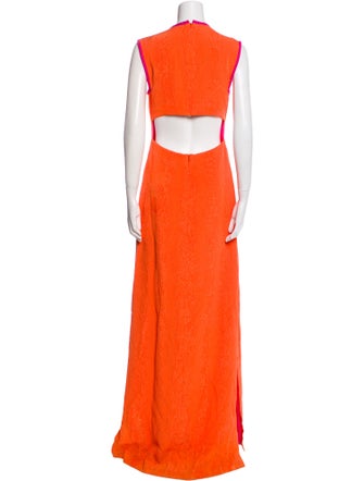 Yigal Azrouël Crew Neck Long Dress