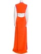 Yigal Azrouël Crew Neck Long Dress