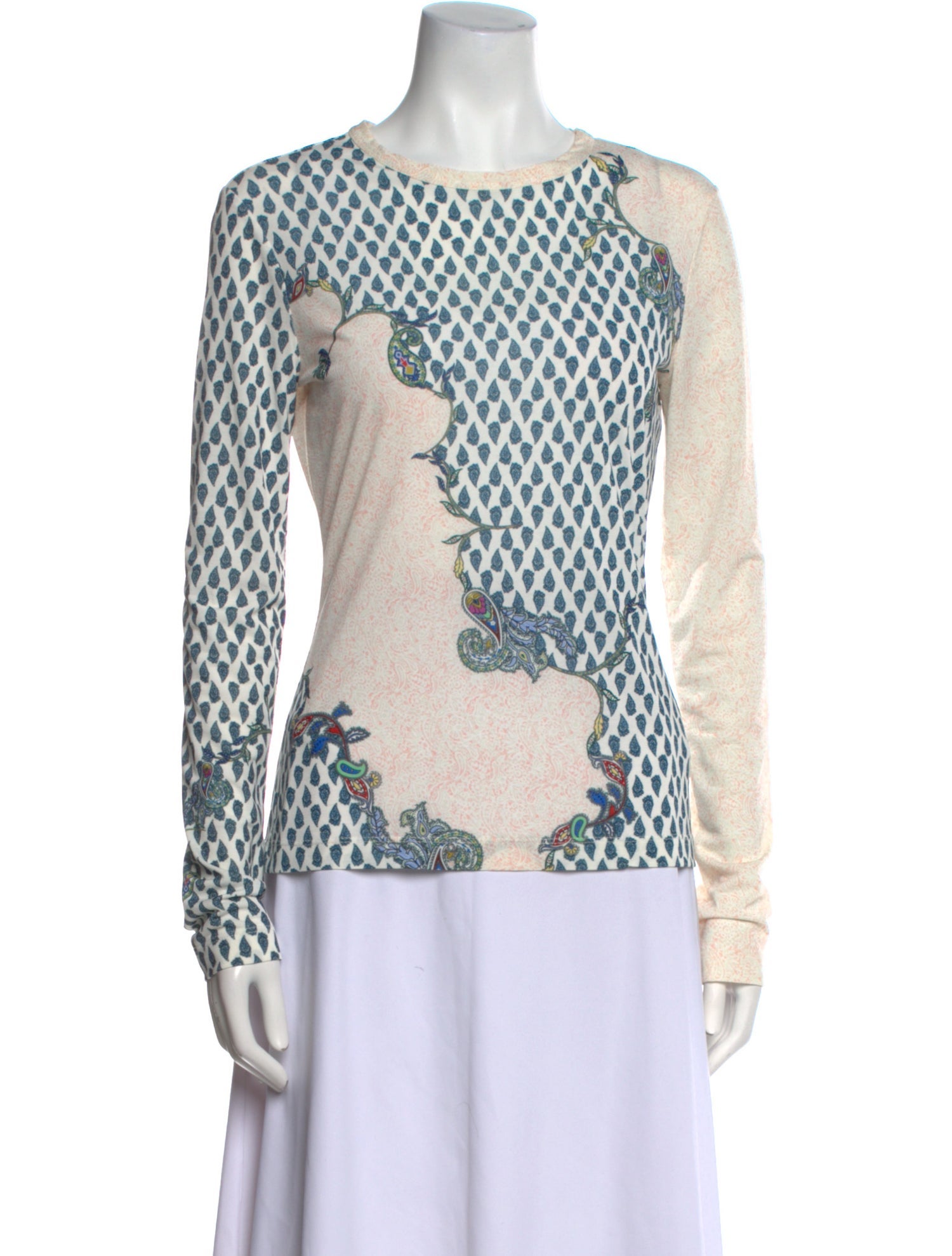 Yigal Azrouël Printed Crew Neck Top