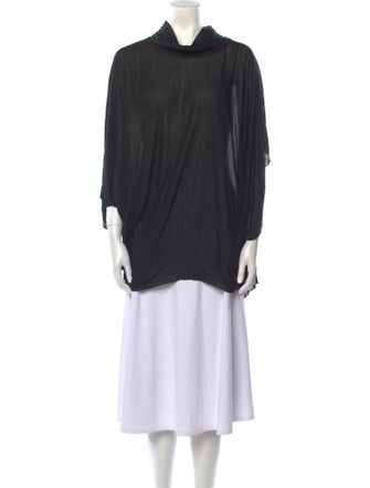 Yigal Azrouël Cowl Neck Three-Quarter Sleeve Tunic