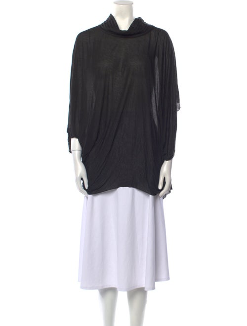 Yigal Azrouël Cowl Neck Three-Quarter Sleeve Tunic
