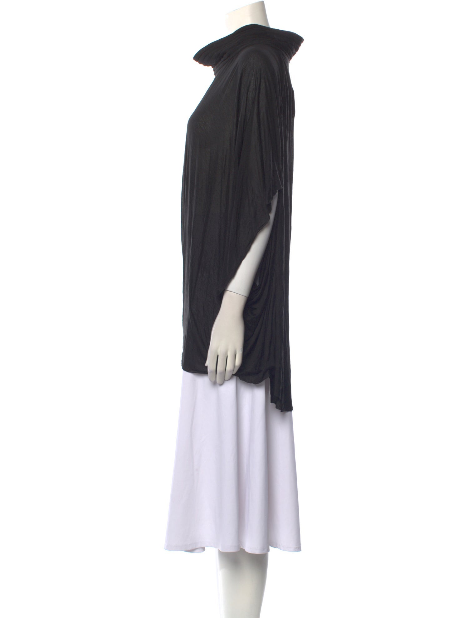 Yigal Azrouël Cowl Neck Three-Quarter Sleeve Tunic