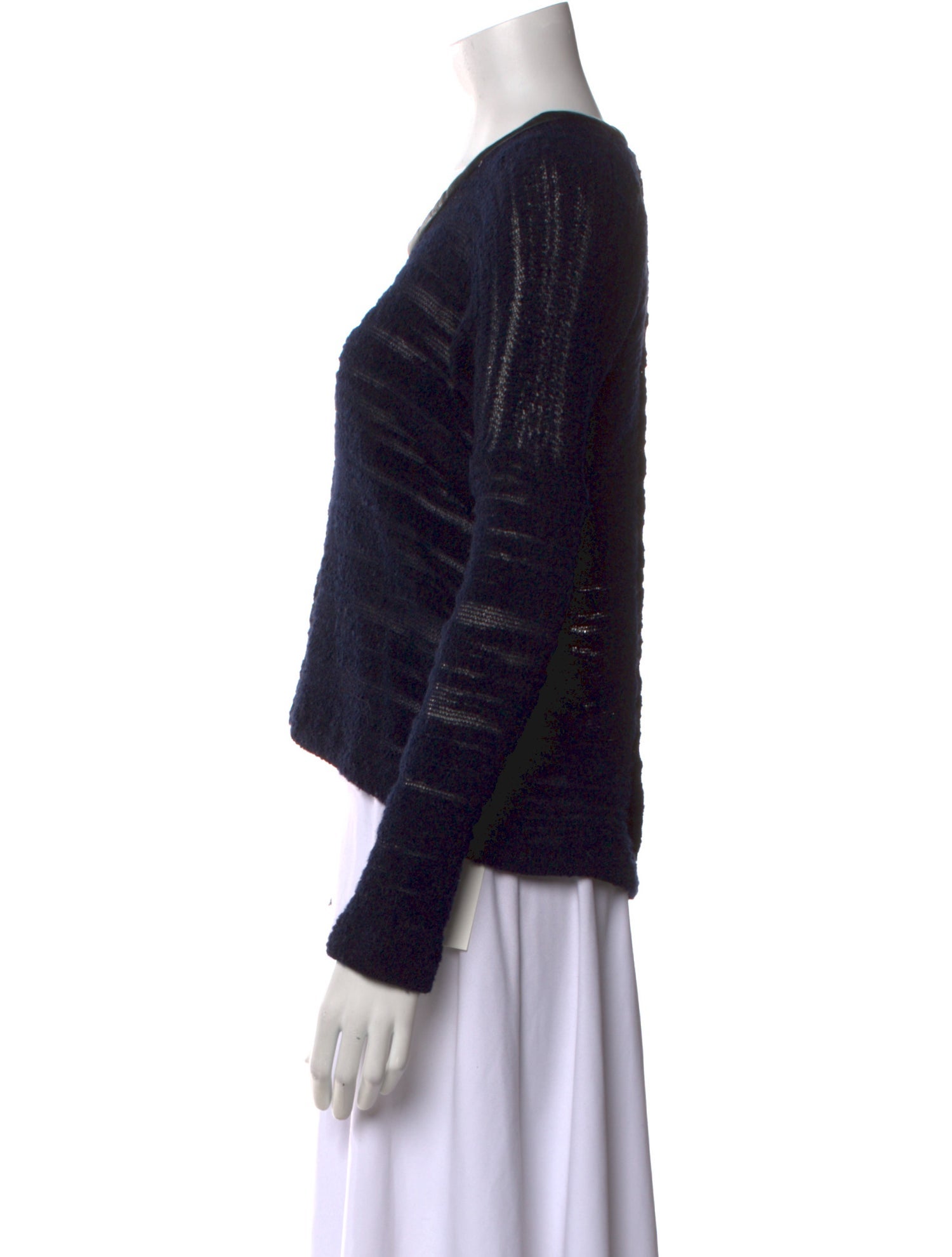 Yigal Azrouël Striped Scoop Neck Sweater