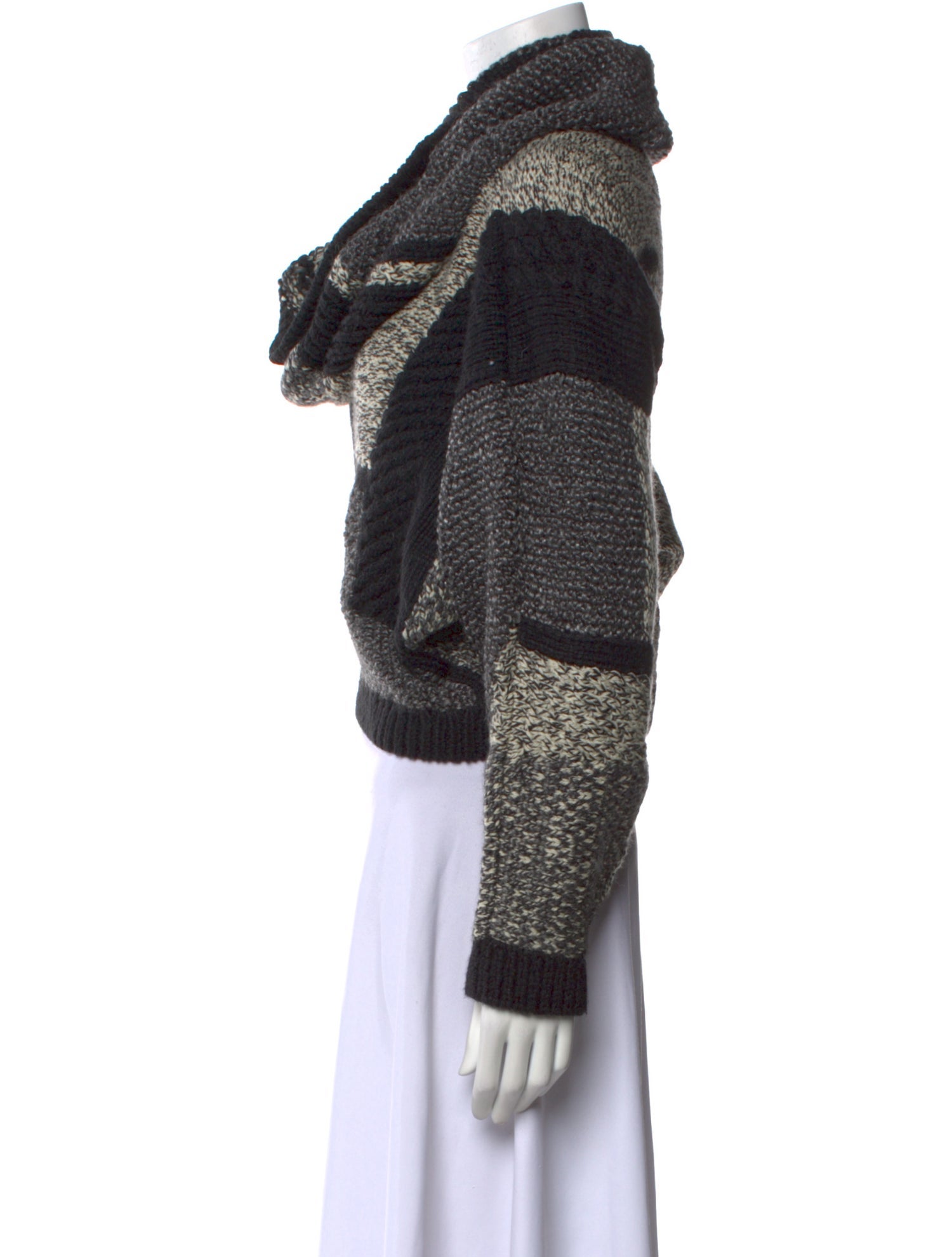Yigal Azrouël Printed Cowl Neck Sweater