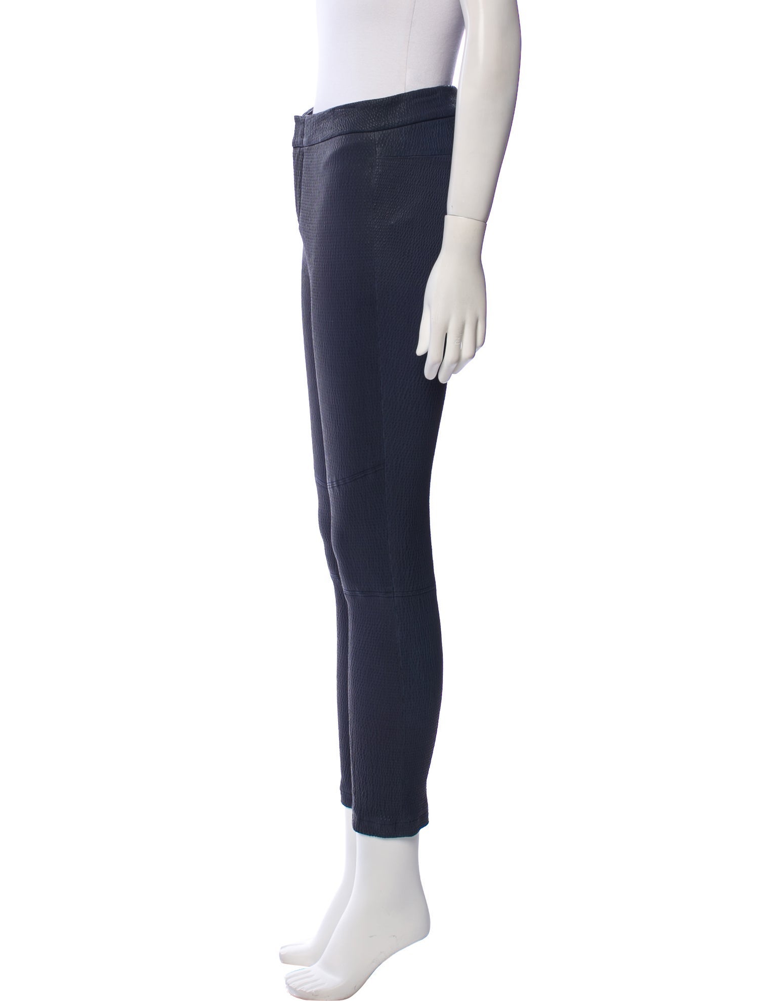 Yigal Azrouël Lamb Leather Skinny Leg Pants